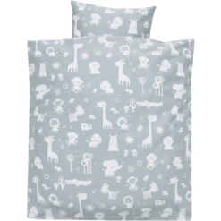 Alvi Beddengoed 80 X 80 Cm, Dierentuin Blauw