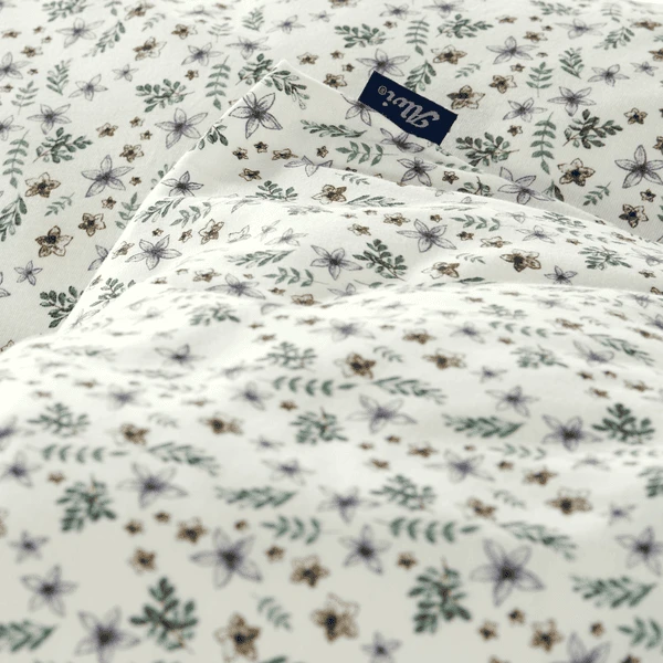 Alvi ® Beddengoed Petit Fleurs Groen/wit 80 X 80 Cm 4 Alvi ® Beddengoed Petit Fleurs Groen/wit 80 X 80 Cm - Afbeelding 2