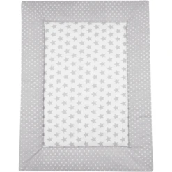 Alvi Boxkleed / Kruipdeken, Sterren, Zilver, 100 X 135 Cm