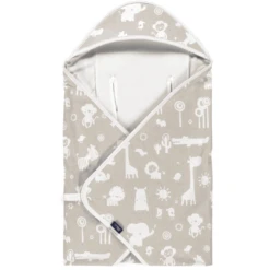 Alvi ® Reisdeken Light Dierentuindieren Taupe 80 X 80 Cm