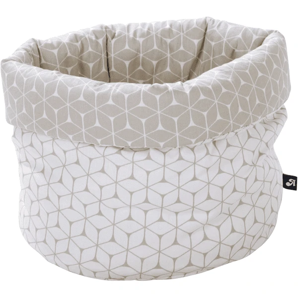 Alvi Ronde Opbergdoos Ruit Taupe 5 Alvi Ronde Opbergdoos Ruit Taupe - Afbeelding 3