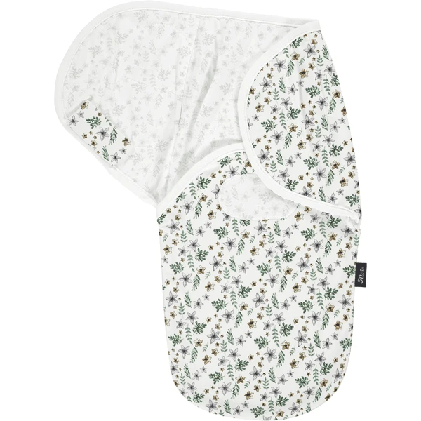 Alvi ® Wrap Harmonie Petit E Fleurs Groen/wit 3 Alvi ® Wrap Harmonie Petit E Fleurs Groen/wit