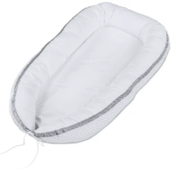 Babybay® Babymat Witte Punten Parelgrijs -Roba || Alvi || Pinolino Winkel babybay babymat witte punten parelgrijs a288068 1