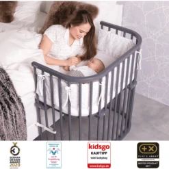 Uitgelichte producten -Roba || Alvi || Pinolino Winkel babybay co sleeper boxspring grijs a212347 1
