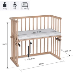 Babybay Co-sleeper Mini Natuur Extra Geventileerd -Roba || Alvi || Pinolino Winkel babybay co sleeper mini natuur extra geventileerd a214418 4