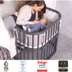 Uitgelichte producten -Roba || Alvi || Pinolino Winkel babybay co sleeper original grijs extra geventileerd a086196 1