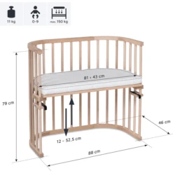 Babybay Co-sleeper Original Natuur Onbehandeld Extra Geventileerd -Roba || Alvi || Pinolino Winkel babybay co sleeper original natuur onbehandeld extra geventileerd a044702 4