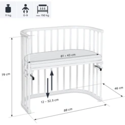 Babybay Co-sleeper Original Wit Extra Geventileerd -Roba || Alvi || Pinolino Winkel babybay co sleeper original wit extra geventileerd a041086 4