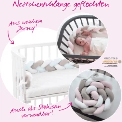 Babybay® Gevlochten Bed Slang, Aqua -Roba || Alvi || Pinolino Winkel babybay gevlochten bed slang aqua a288042 4