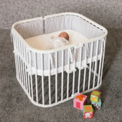 Babybay ® Koppelbekken Voor Box Geschikt Voor Model Original , Midi, Maxi En Boxspring Leigrijs Gelakt -Roba || Alvi || Pinolino Winkel babybay koppelbekken voor box geschikt voor model original midi maxi en boxspring leigrijs gelakt a311230 3