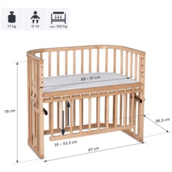 Babybay Maxi Co-sleeper Comfort Plus Naturel Gelakt -Roba || Alvi || Pinolino Winkel babybay maxi co sleeper comfort plus naturel gelakt a376136 3