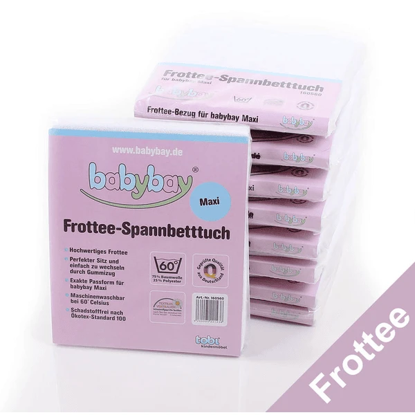 Babybay Maxi Hoeslaken Badstof/molton Wit 4 Babybay Maxi Hoeslaken Badstof/molton Wit - Afbeelding 2