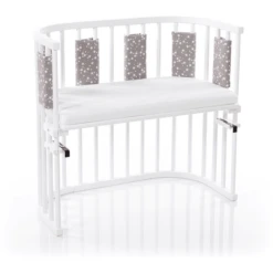 Babybay ® Nestchen Ultra Fresh Piqué Geschikt Voor Model Original , Taupe Sterren Wit -Roba || Alvi || Pinolino Winkel babybay nestchen ultra fresh pique geschikt voor model original taupe sterren wit a311514 1