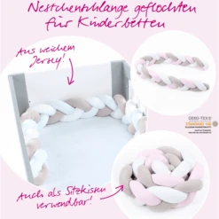 Babybay® Nestelende Slangenvlecht Wit/beige/rosé 200 Cm 11 Babybay® Nestelende Slangenvlecht Wit/beige/rosé 200 Cm -Roba || Alvi || Pinolino Winkel babybay nestelende slangenvlecht wit beige rose 200 cm a288155 4