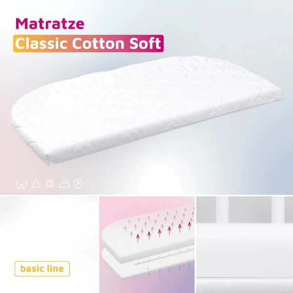 Babybay Original Bassinet Wit Met Matras Class Ic Cotton Soft 4 Babybay Original Bassinet Wit Met Matras Class Ic Cotton Soft - Afbeelding 3