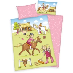 Babybest® Beddengoed Pony Farm GOTS 100x135 Cm -Roba || Alvi || Pinolino Winkel babybest beddengoed pony farm gots 100x135 cm a303146 2