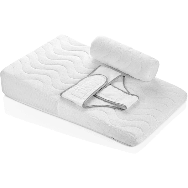 BabyJem Baby Refluxkussen Met Zijkussens White 4 BabyJem Baby Refluxkussen Met Zijkussens White - Afbeelding 2