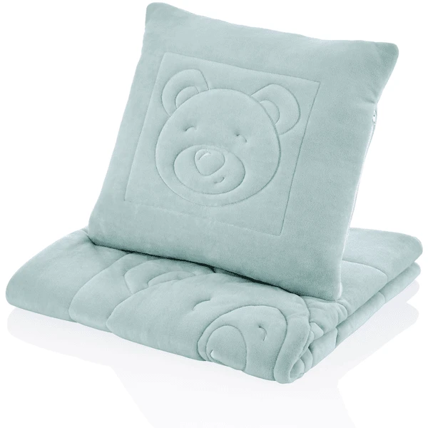 BabyJem Knuffeldeken Met Kussen, Blauw 3 BabyJem Knuffeldeken Met Kussen, Blauw