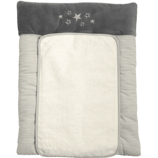 Be Be 's Collection Changing Mat Star Grijs 55x70 Cm 3 Be Be 's Collection Changing Mat Star Grijs 55x70 Cm