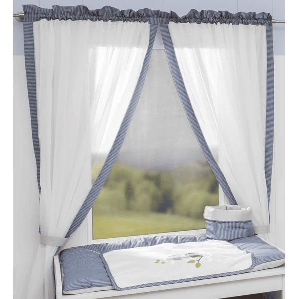 Be Be 's Collection Gordijn 2 Lussen Uilen Blauw 100 X 150 Cm 4 Be Be 's Collection Gordijn 2 Lussen Uilen Blauw 100 X 150 Cm - Afbeelding 2