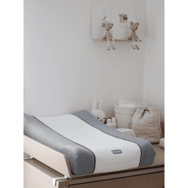 BEABA Hoes Voor Sofa Lang Licht Grijs 4 BEABA Hoes Voor Sofa Lang Licht Grijs - Afbeelding 2