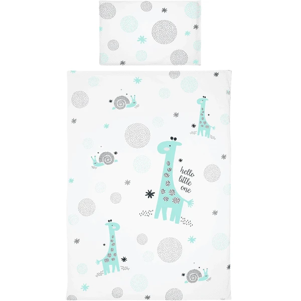 Bebe-beddengoed Jou® Design Hello Little Een Mint 100x135cm 4 Bebe-beddengoed Jou® Design Hello Little Een Mint 100x135cm - Afbeelding 2