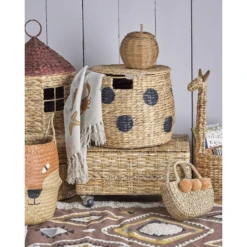 Bloom Ingville MINI Mandje Met Deksel Thinne Waterhyacint Naturel -Roba || Alvi || Pinolino Winkel bloom ingville mini mandje met deksel thinne waterhyacint naturel a382303 2