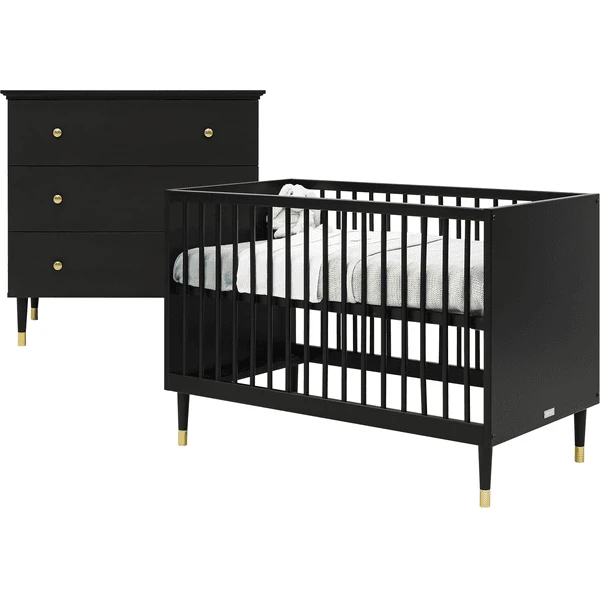 Bopita Babykamer Cloë 2-delig 60 X 120 Cm Mat Zwart 3 Bopita Babykamer Cloë 2-delig 60 X 120 Cm Mat Zwart