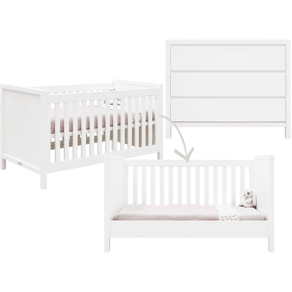 Bopita Babykamer Corsica 2-delig 70 X 140 Cm Ombouwbaar Wit 4 Bopita Babykamer Corsica 2-delig 70 X 140 Cm Ombouwbaar Wit - Afbeelding 2