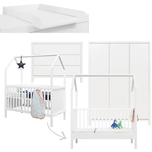 Bopita Babykamer Corsica My First House 3-delig Met Commode Ombouwbaar 70 X 140 Cm Wit 3 Bopita Babykamer Corsica My First House 3-delig Met Commode Ombouwbaar 70 X 140 Cm Wit