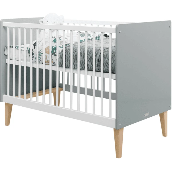 Bopita Babykamer Emma 2-delig 60 X 120 Cm Wit/grijs Met Aankleedkussen 5 Bopita Babykamer Emma 2-delig 60 X 120 Cm Wit/grijs Met Aankleedkussen - Afbeelding 3