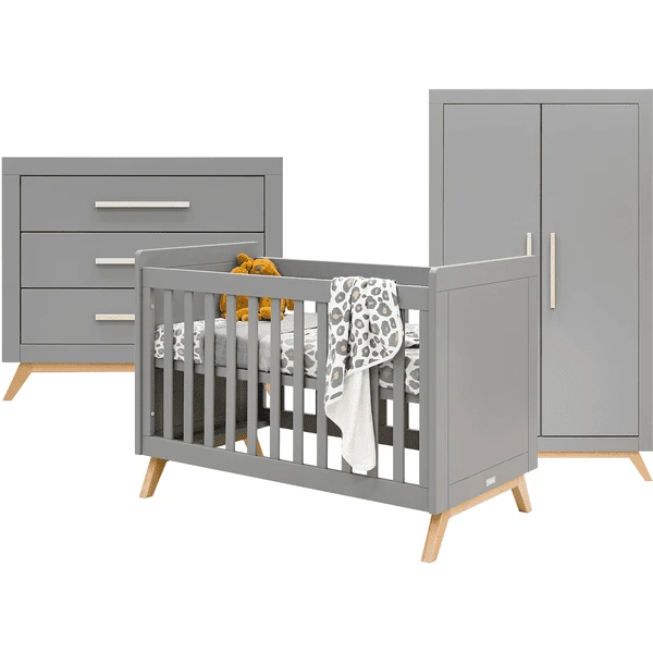 Bopita Babykamer Fenna 3-delig 60 X 120 Cm Grijs / Natuur 4 Bopita Babykamer Fenna 3-delig 60 X 120 Cm Grijs / Natuur - Afbeelding 2