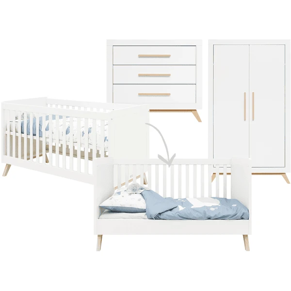 Bopita Babykamer Fenna 3-delig 70 X 140 Cm Cabriolet Wit / Natuur 3 Bopita Babykamer Fenna 3-delig 70 X 140 Cm Cabriolet Wit / Natuur