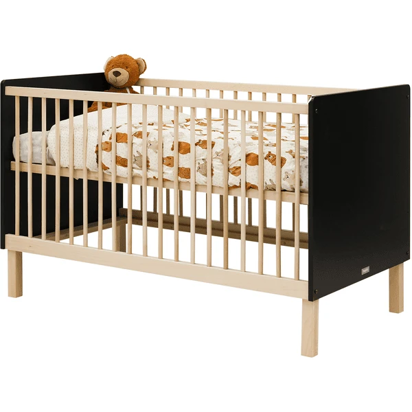 Bopita Babykamer Floris 2-delig Om Te Bouwen 70 X 140 Cm Mat Zwart / Naturel 5 Bopita Babykamer Floris 2-delig Om Te Bouwen 70 X 140 Cm Mat Zwart / Naturel - Afbeelding 3