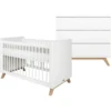 Bopita Babykamer Lynn 2-delig 60 X 120 Cm Wit / Natuur