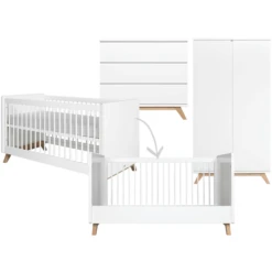 Bopita Babykamer Lynn 3-delig 70 X 140 Cm Wit / Natuur