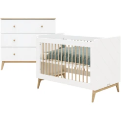 Bopita Babykamer Parijs 2-delig 60 X 120 Cm Wit / Natuur