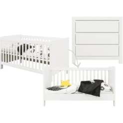 Bopita Babykamer Thijn 2-delig Ombouwbaar 70 X 140 Cm Wit