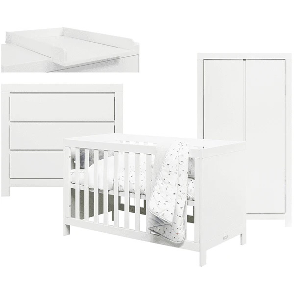 Bopita Babykamer Thijn 3-delig 60 X 120 Cm Wit Met Aankleedkussen 3 Bopita Babykamer Thijn 3-delig 60 X 120 Cm Wit Met Aankleedkussen