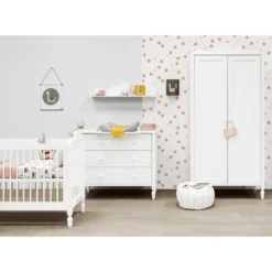 Bopita Belle 3-delige Kinderkamer Met Commode Ombouwbaar 70 X 140 Cm Wit