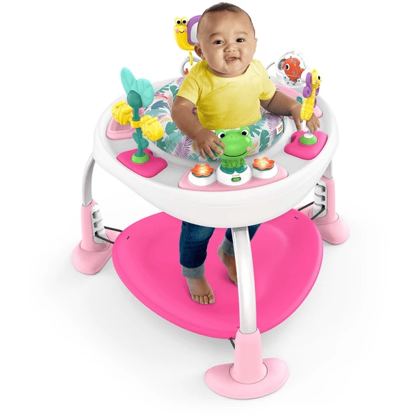 Bright Starts Bright Starts Bounce Bounce Baby™ 2-in-1 Trampoline & Tafel Roze 4 Bright Starts Bright Starts Bounce Bounce Baby™ 2-in-1 Trampoline & Tafel Roze - Afbeelding 2