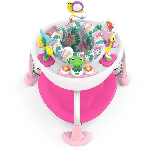 Bright Starts Bright Starts Bounce Bounce Baby™ 2-in-1 Trampoline & Tafel Roze 5 Bright Starts Bright Starts Bounce Bounce Baby™ 2-in-1 Trampoline & Tafel Roze - Afbeelding 3