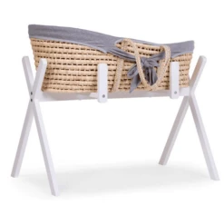 Childhome CHILD HOME Rieten Mand Van Maïsblad Incl. Matras En Overtrek Grijs -Roba || Alvi || Pinolino Winkel child home rieten mand van maisblad incl matras en overtrek grijs a330507 3