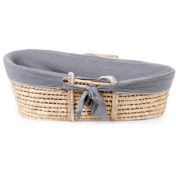 Childhome CHILD HOME Rieten Mand Van Maïsblad Incl. Matras En Overtrek Grijs -Roba || Alvi || Pinolino Winkel child home rieten mand van maisblad incl matras en overtrek grijs a330507 4