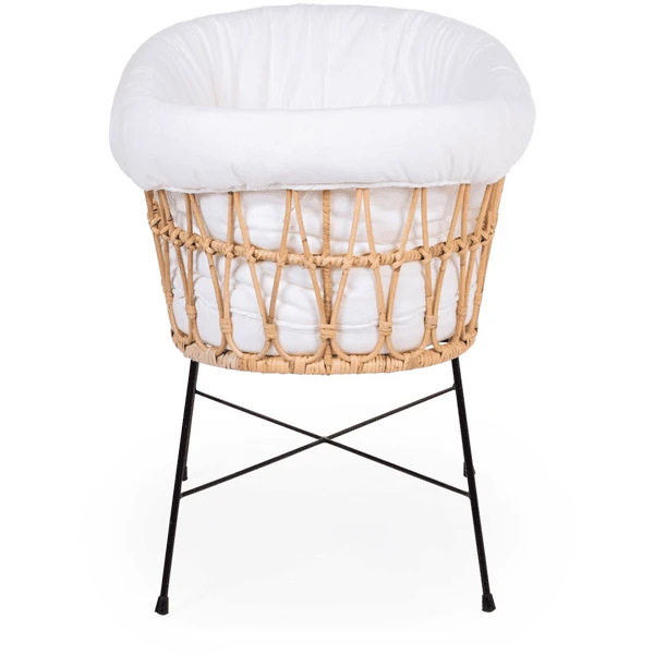 CHILDHOME Rattan Wieg Met Metalen Poten Incl. Matras En Nestje 4 CHILDHOME Rattan Wieg Met Metalen Poten Incl. Matras En Nestje - Afbeelding 2