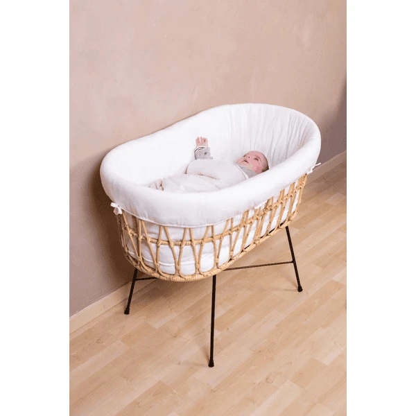 CHILDHOME Rattan Wieg Met Metalen Poten Incl. Matras En Nestje 7 CHILDHOME Rattan Wieg Met Metalen Poten Incl. Matras En Nestje - Afbeelding 5