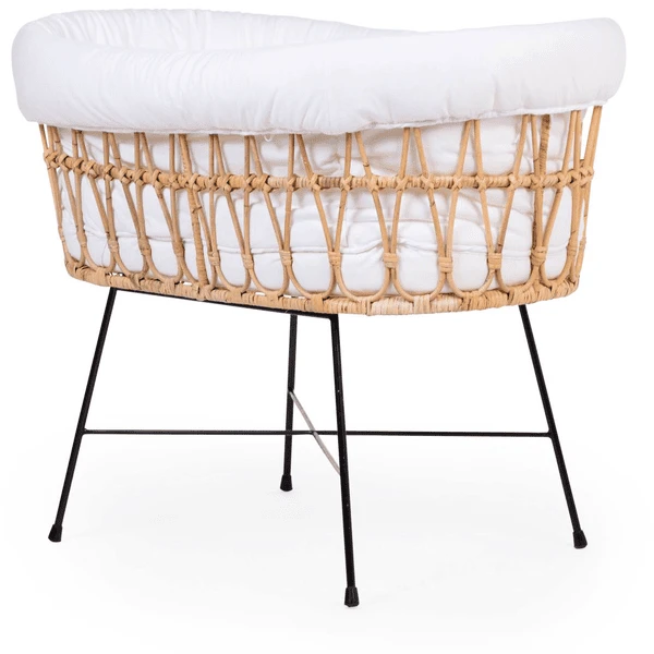 CHILDHOME Rattan Wieg Met Metalen Poten Incl. Matras En Nestje 3 CHILDHOME Rattan Wieg Met Metalen Poten Incl. Matras En Nestje