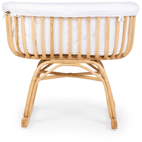 CHILDHOME Wieg Rotan Met Jersey Hoes, Matras En Nest 4 CHILDHOME Wieg Rotan Met Jersey Hoes, Matras En Nest - Afbeelding 2