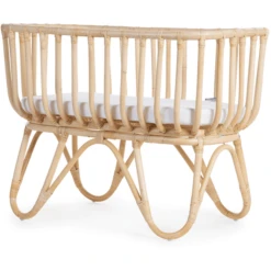 CHILDHOME Wieg Rotan Rechthoekig Met Nest En Matras -Roba || Alvi || Pinolino Winkel childhome wieg rotan rechthoekig met nest en matras a310859 2
