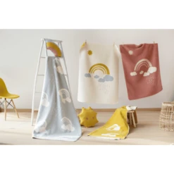 DAVID FUSSENEGGER Deken Regenboog Ruw Wit -Roba || Alvi || Pinolino Winkel david fussenegger deken regenboog ruw wit a312306 2